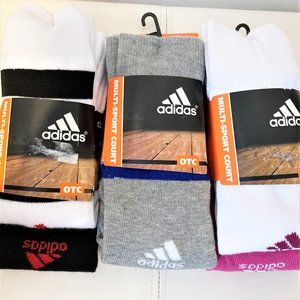 NWT 2 Pair in Pk Adidas Women 5-9 , Youth Eqivalent 4-6 5125257 Athletic